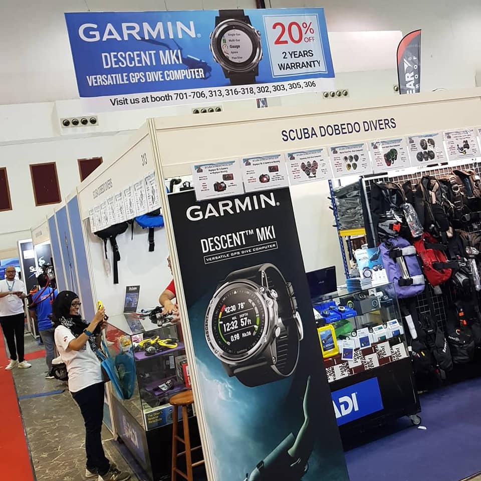 Divers! Visit us at Booth 701 - 706 (Rainbow Runner Sdn Bhd) for a whooping 20% off Garmin Descent MK1. Malaysia International Dive Expo 2019