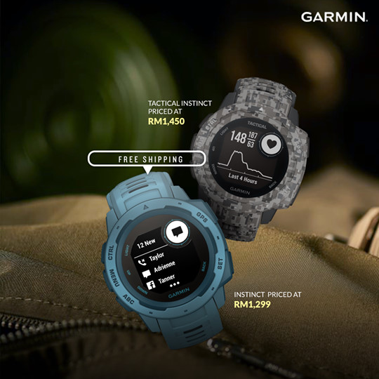 Keep your fitness on point while staying connected with the Smart Notification feature on your Garmin Instinct or Tactical. Track, train and keep at it for a healthier, safer you this season. Stay indoors and be safe during these troubled times. Let's curb Covid-19 together!  Get your Garmin devices online to enjoy a special promotion now:...