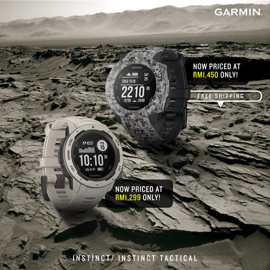 Staying home and readjusting to a different routine? Keep track of all your progress and plan your new routine with the Garmin Instinct and Instinct Tactical. Get your Garmin devices online to enjoy a special promotion now: