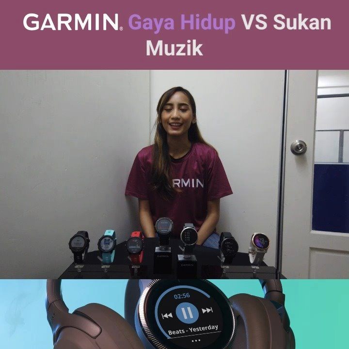 Garmin Gaya Hidup vs Sukan Fungsi muzik terbahagi kepada 3 bahagian iaitu:-