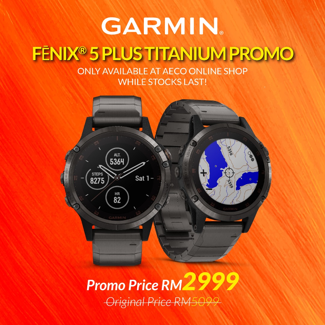 The Fenix 5 Plus Titanium is now available at the Aeco online store. Own this special Garmin device at a discounted price while you still can. Buy it now at:...