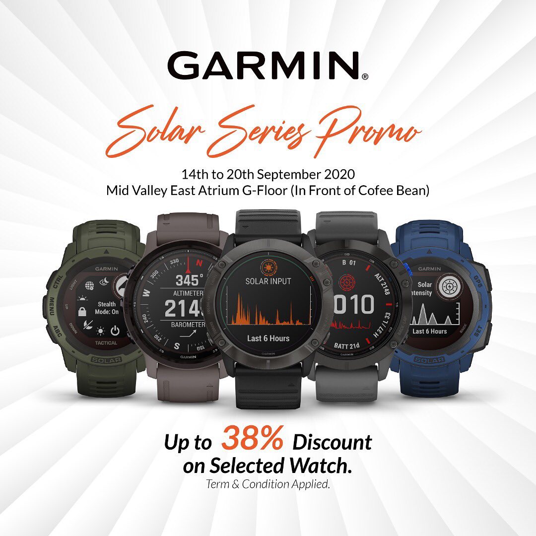 Come and join us for Garmin Solar Series promo. Great deals await you!