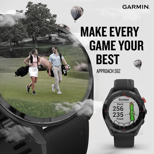 Approach the green with all the right stuff. The Garmin Appraoch S62 features a Hazard View that enables you to quickly scroll through each hazard on the map and assess the distance with pure precision.