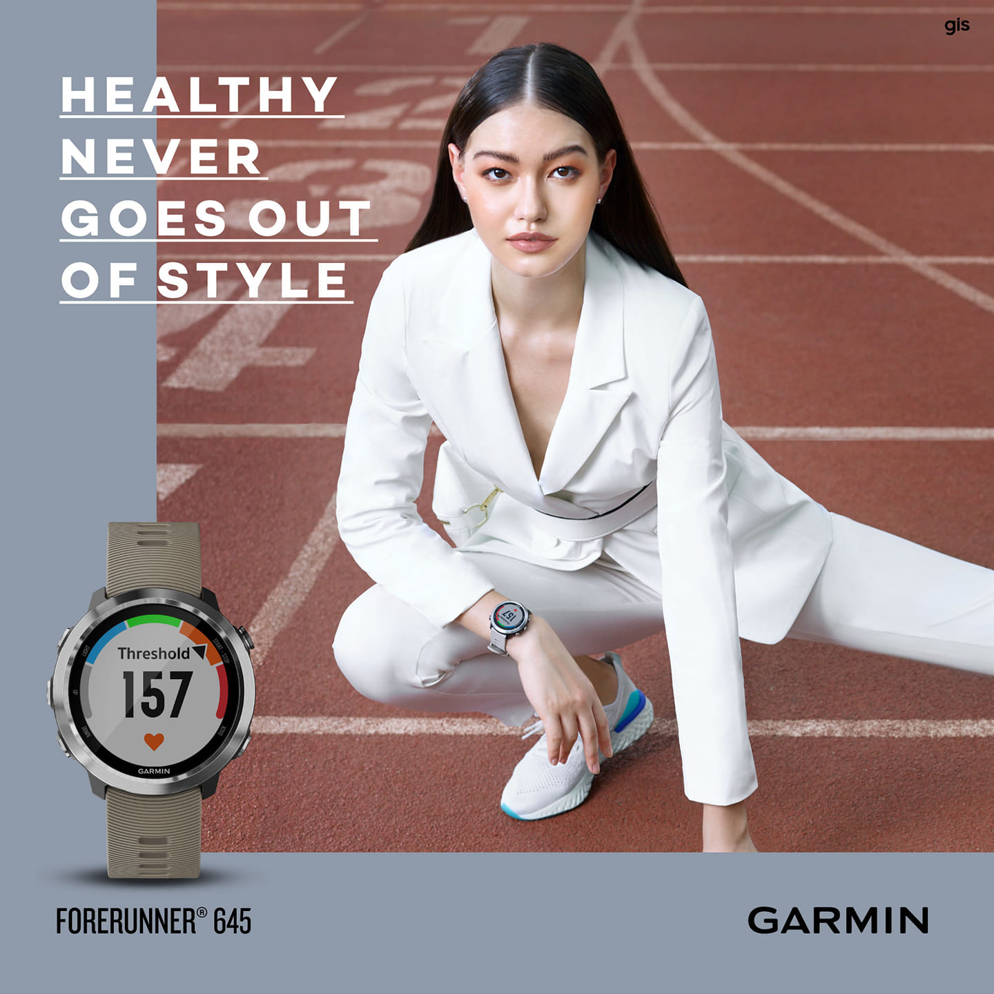 Garmin Forerunner645 นาฬิกาที่เหมาะที่สุดสำหรับทุกสไตล์การแต่งกาย ไม่ว่าจะทำงาน หรือออกไป Hangout ใกล้ไกลแค่ไหน ก็ Mix&match ได้ทุกวัน มาพร้อมคุณสมบัติเฉพาะสำหรับการติดตามกิจกรรมตลอดทั้งวันเพื่อวัดค่าต่าง ๆ ของร่างกาย ข้อมูลเพิ่มเติม