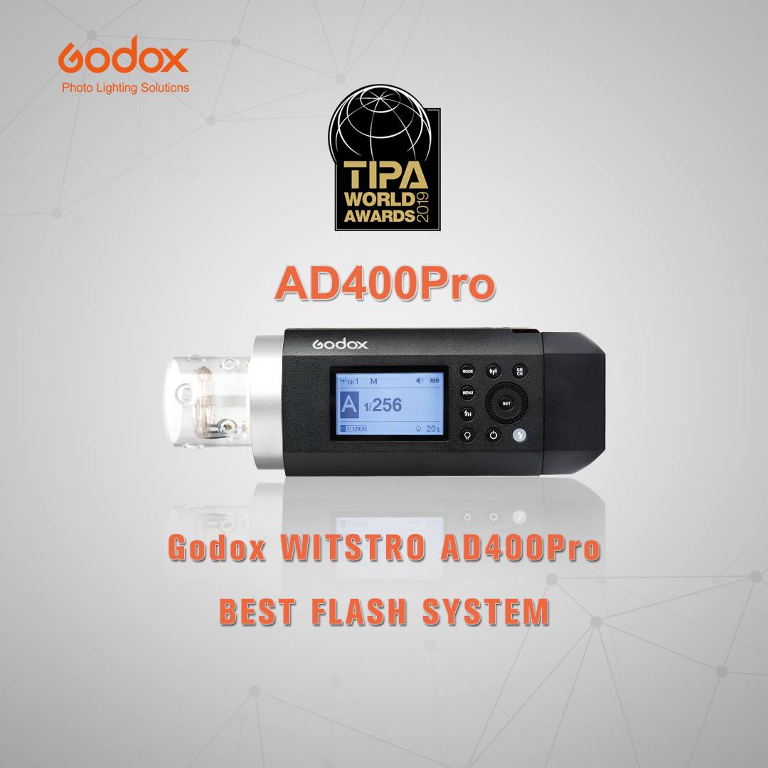 We are delight to announce that Godox AD400Pro has been the winner in the category of Best Flash System at the 2019 TIPA WORLD AWARDS sponsored by the Technical Image Press Association (TIPA), a global authority in the photography and imaging industry. 