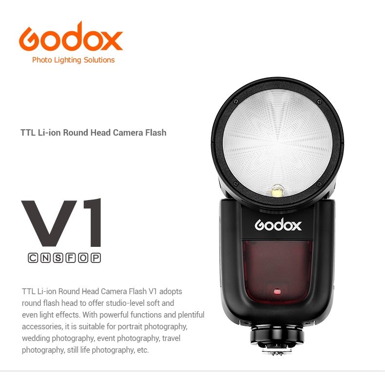 We have released the Godox V1 Canon/Nikon/Sony versions, and have been working to cover the whole range of major brands of cameras. We are glad to announce that the Godox V1 Fujifilm/Olympus/Panasonic/Pentax versions are now available. 