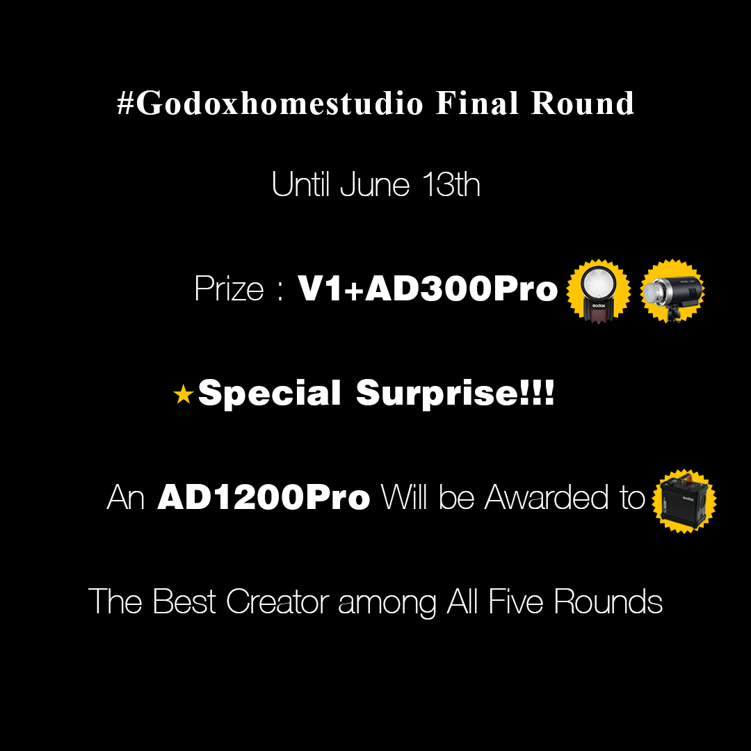 Thank you for sharing your memories and being a part of our #Godoxhomestudio challenge. We love seeing your creative homemade images each round and we encourage you to take the photos at your homestudio and get in the FINAL ROUND of #Godoxhomestudio. Don't miss out on your chance to win an #AD300Pro & #V1 as well as the GRAND PRIZE #AD1200Pro. 🏆🏆🏆