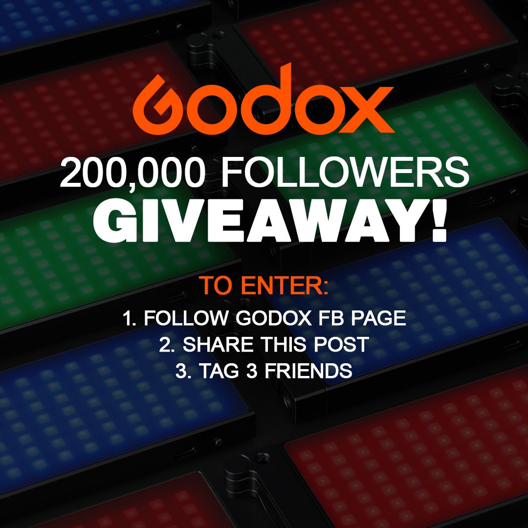 WE HIT 200,000 FOLLOWERS! From everyone at Godox, we’d like to say a massive thank you to everyone who has continuously supported us over the years by following, liking, commenting on, and sharing. We couldn’t have gotten this without your supports.  🙌To celebrate this exciting moment, we’ll be giving away #GodoxM1! ...