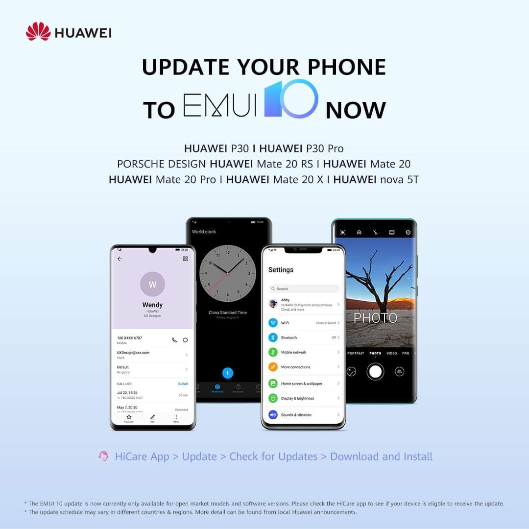The ultimate #EMUI10 experience is ready for you. Download it from the HiCare app now. 