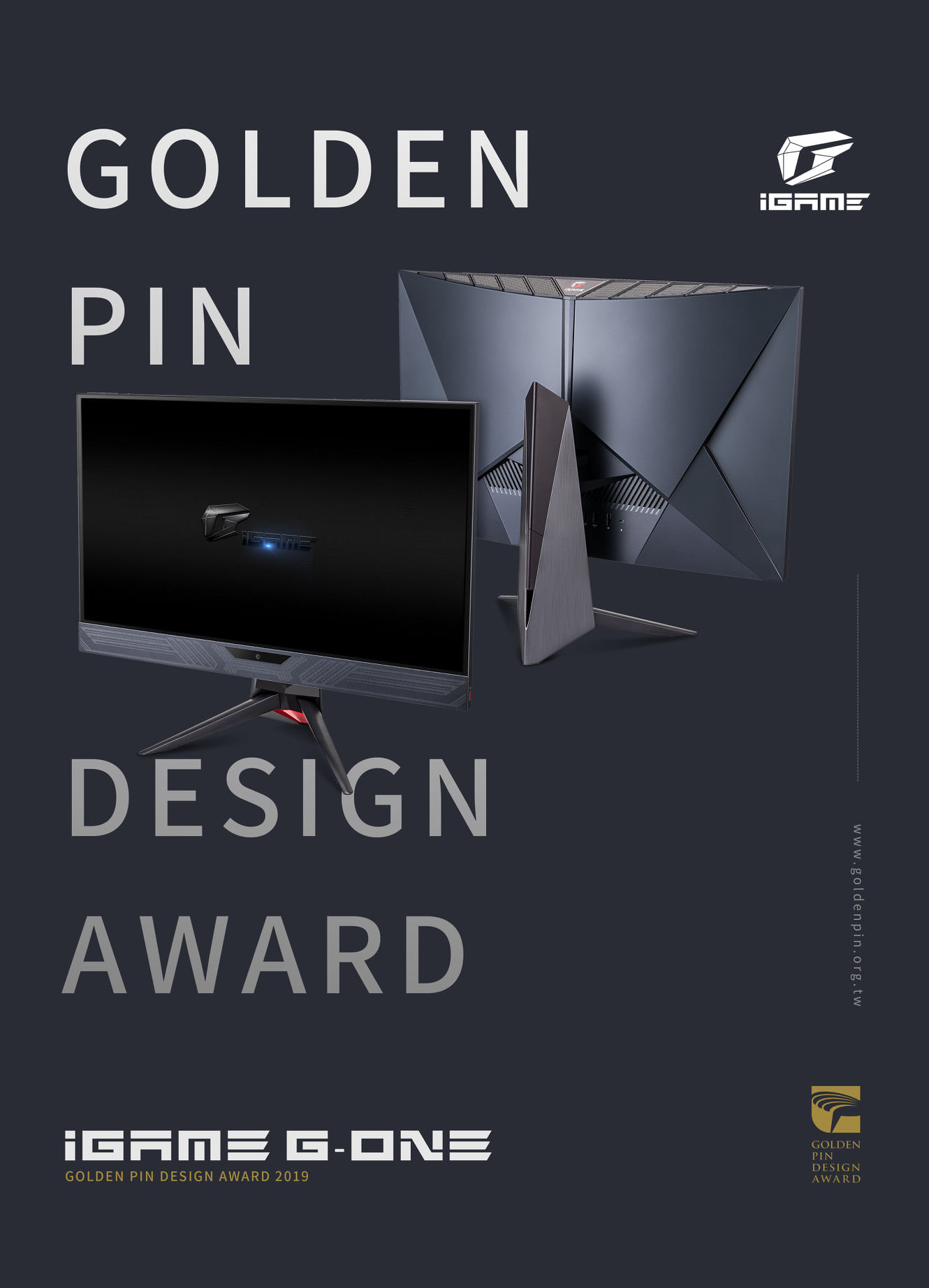 Congrats that iGame G-ONE got the GOLDEN PIN DESIGN AWARD 2019! Thanks G-ONE team for dedicating such a great product!