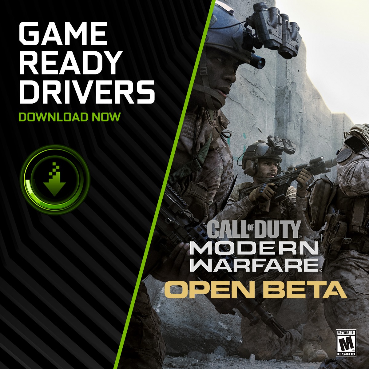 Download the latest @NVIDIAGeForce Game Ready Drivers to ensure optimal performance for the #ModernWarfare PC Open Beta, Borderlands 3, Gears 5, and more! 