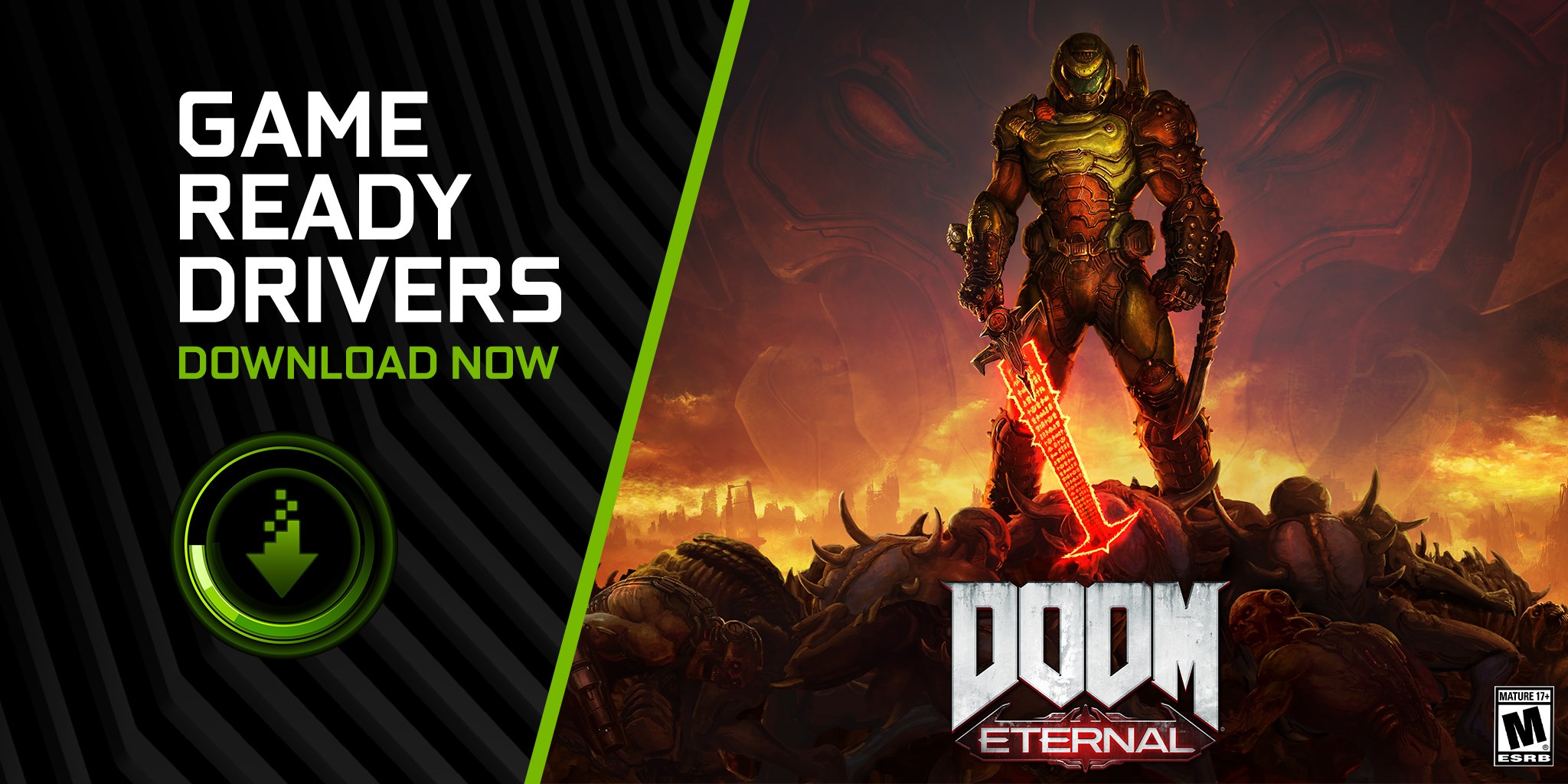 The Slayer’s time is now. Download the latest Game Ready Drivers to Raze Hell in DOOM Eternal! @NVIDIA GeForce 