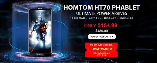 HOMTOM HT70 4G Phablet