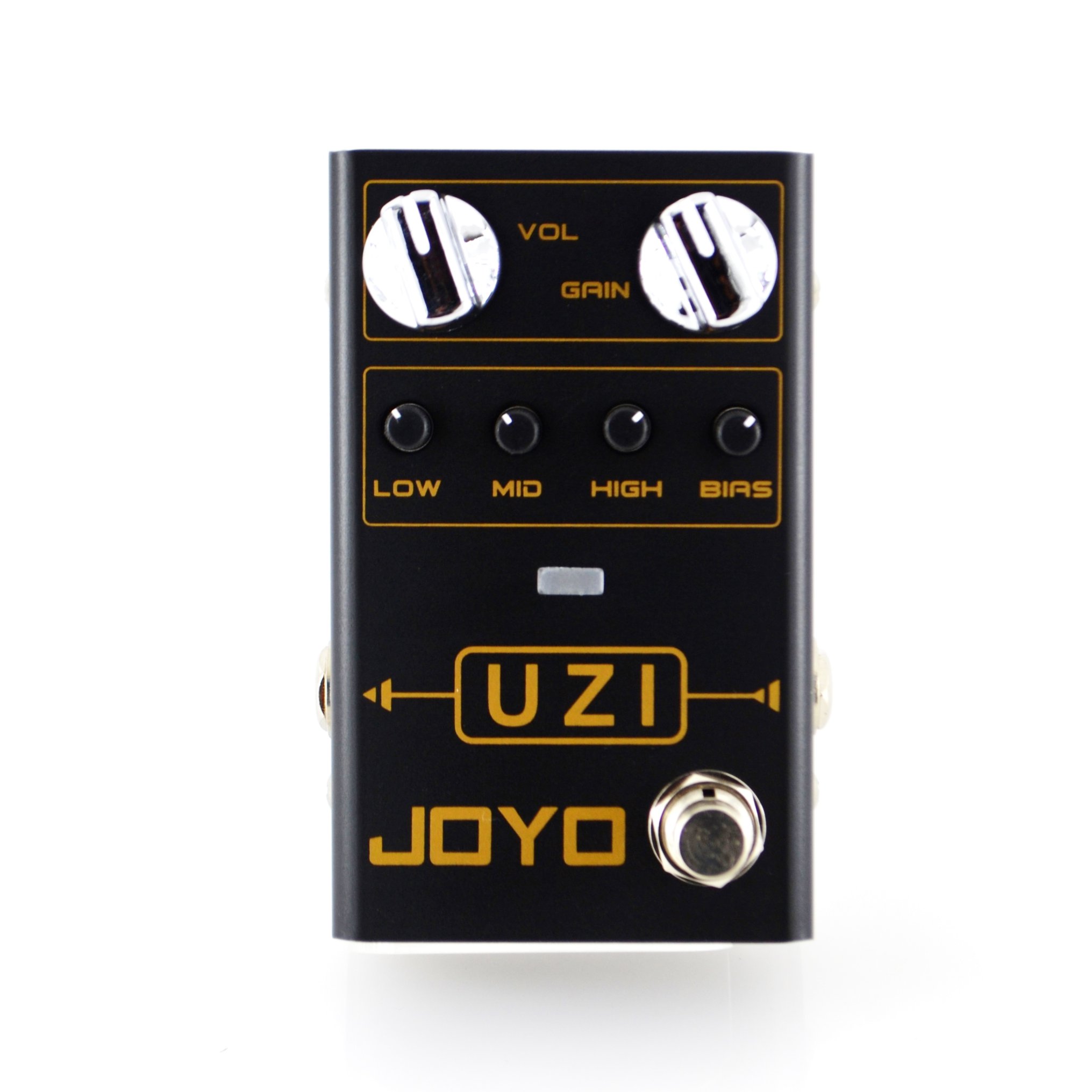 Whats the Best Distortion JOYO pedal ever.? in my opinion it's this one.. the UZI  can unleash a powerful distortion that is enough to shatter a bus shelter.... [Dave]