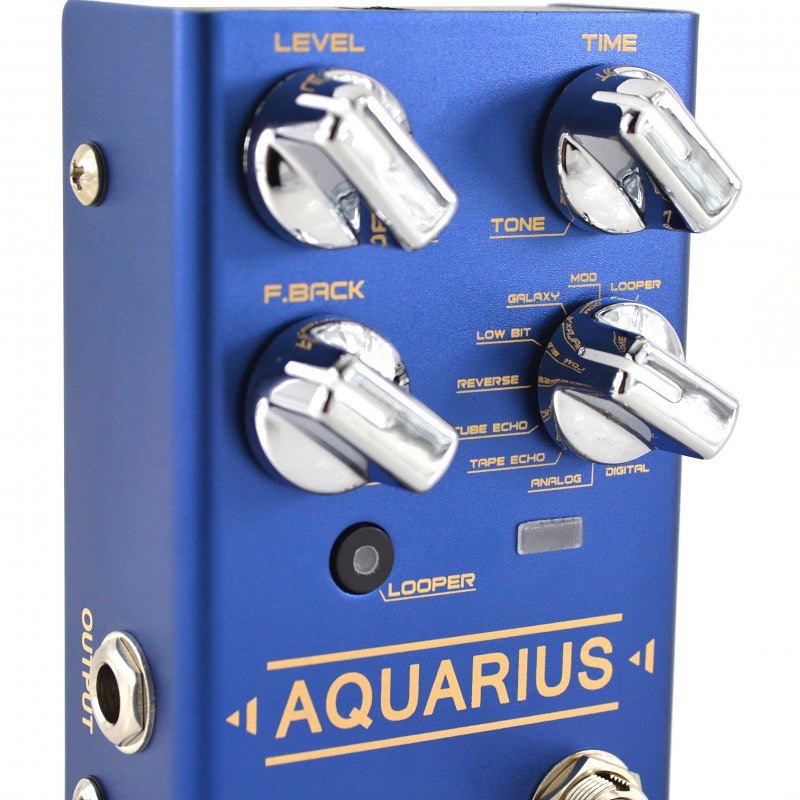 The new Joyo Aquarius delay guitar effect pedal has 8 different delay settings to select from, they are: #DigitalDelay - For crisp note delays, retaining the shape and tone