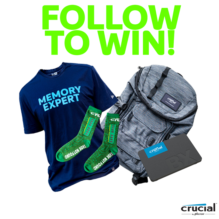 To celebrate the launch of our Instagram page we have an Instagram contest!  For your chance to win a swag pack and a Crucial BX500 480GB SSD, follow our Instagram page here: https://www.tomtop.com/brands-crucial-1124/?aid=sqttseo 