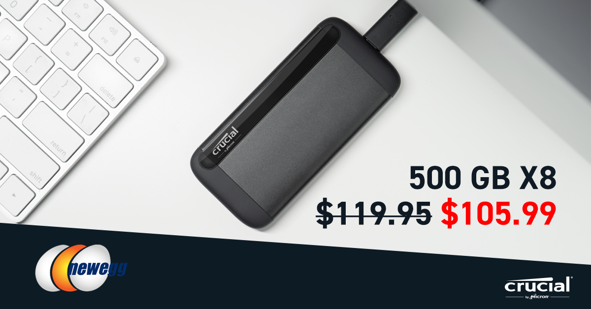 Be sure to check out a limited sale Newegg is having on the ultra fast X8 external SSD!