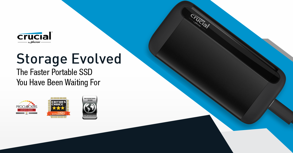 The Crucial X8 portable SSD.  The faster portable SSD