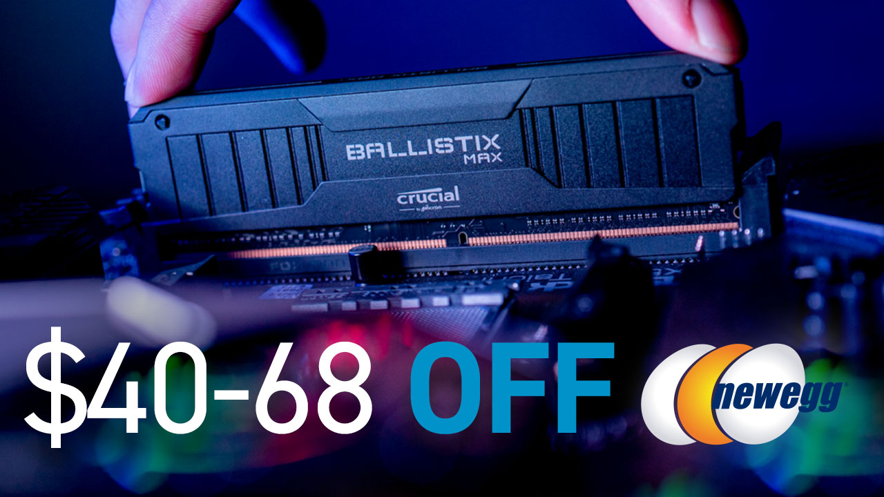 There are some pretty sweet savings on select 16GB and 32GB Crucial Ballistix MAX memory kits over Newegg right now, go check it out