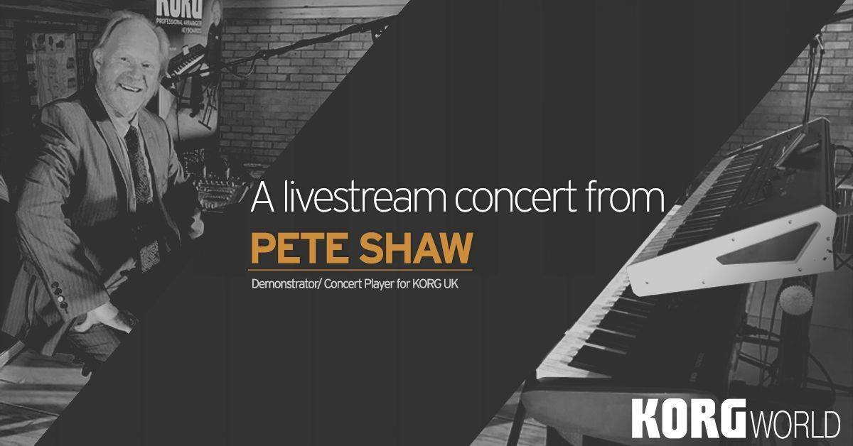 Join Pete Shaw tomorrow at 5pm for a special one hour livestream concert!