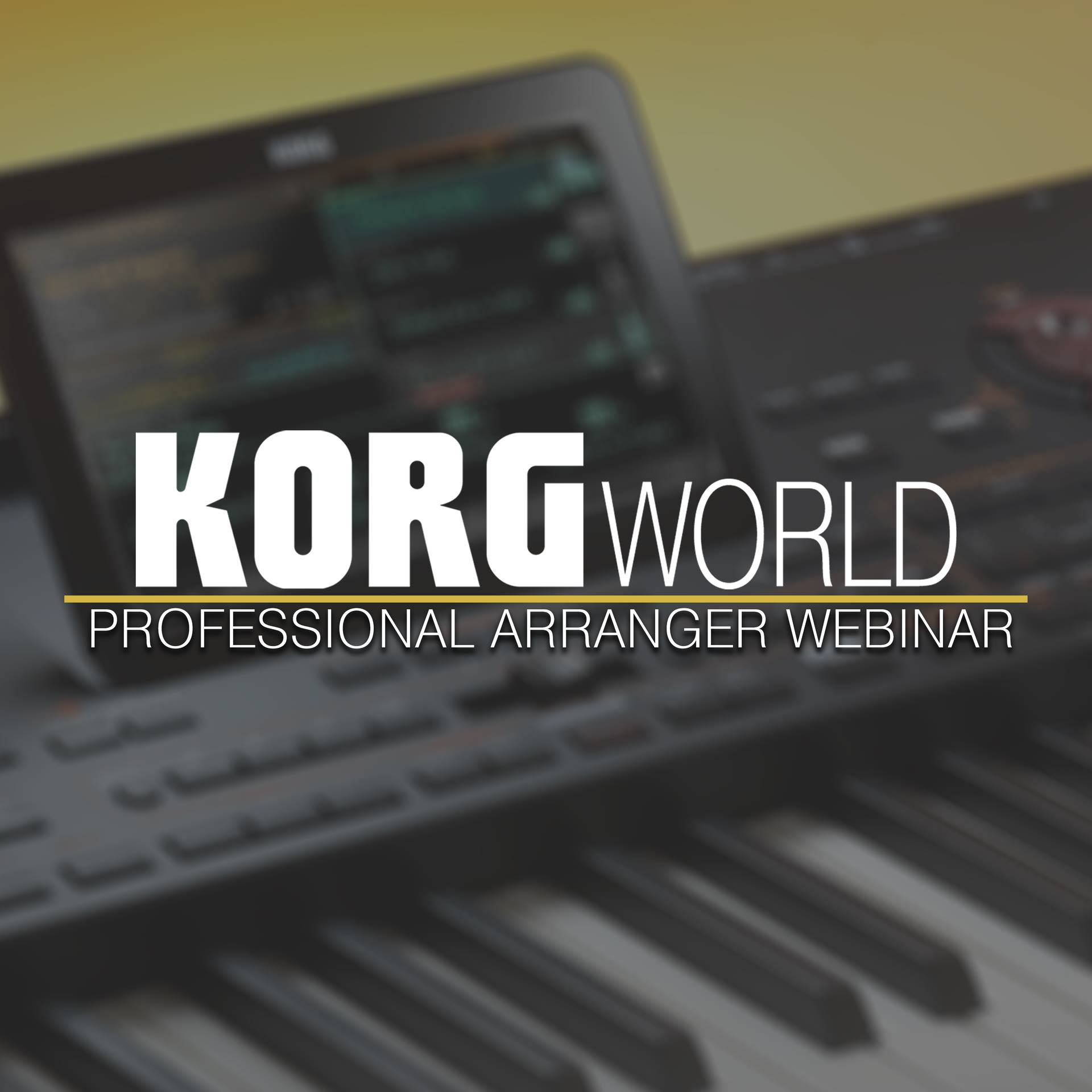 Join us this evening between 17:00 - 18:00 for KORG World's Professional Arranger webinar.  