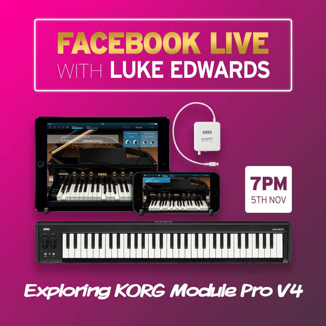 Join us this Thursday at 7 p.m as we go live on Facebook to show you a compact, digital production setup featuring the Module Pro V4, microKEY and plugKEY.