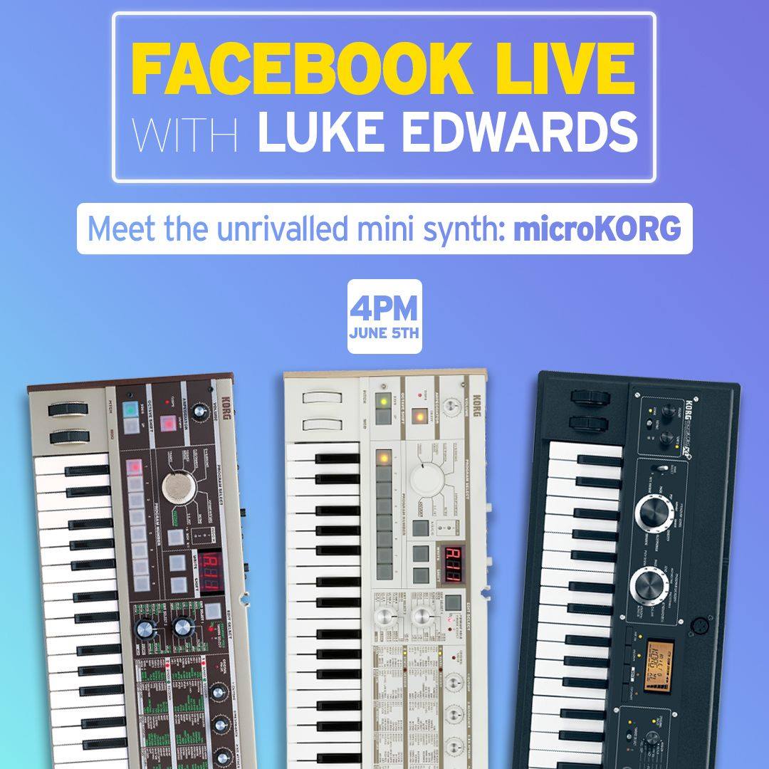 KORG guru Luke Edwards will go live this Friday at 4 p.m. for another product walkthrough! This time he will discuss KORG’s baby giant the microKORG and why there’s so much love for this unrivalled mini synth.