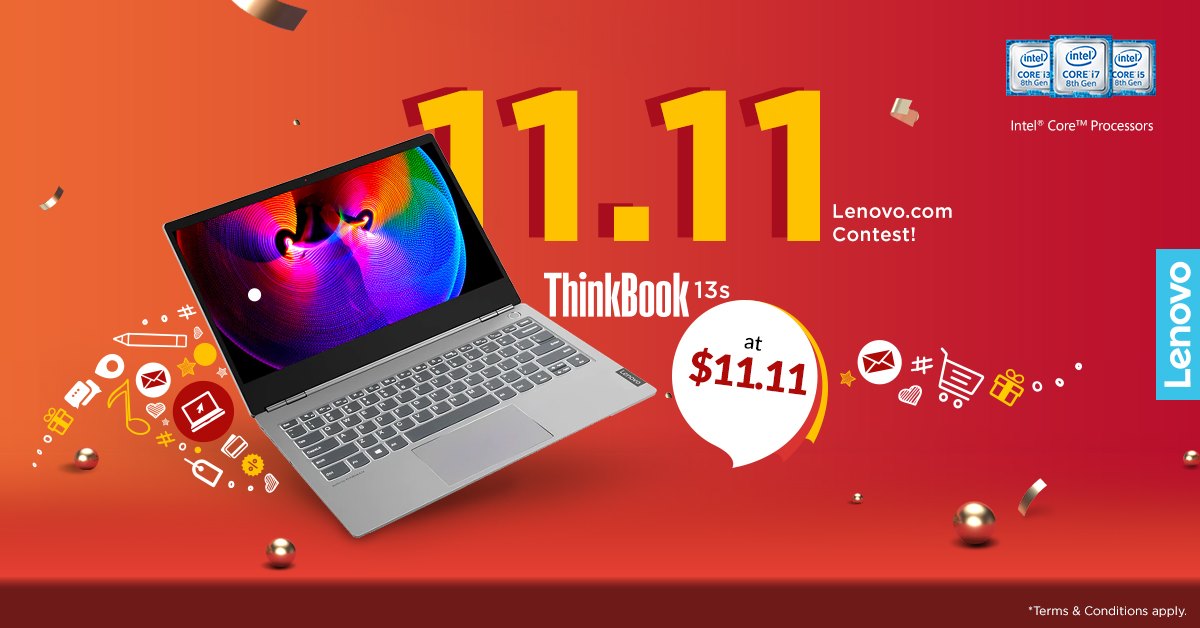 Single or not, get yourself this 11.11 Lenovo deal: $11.11 for ThinkBook 13s!