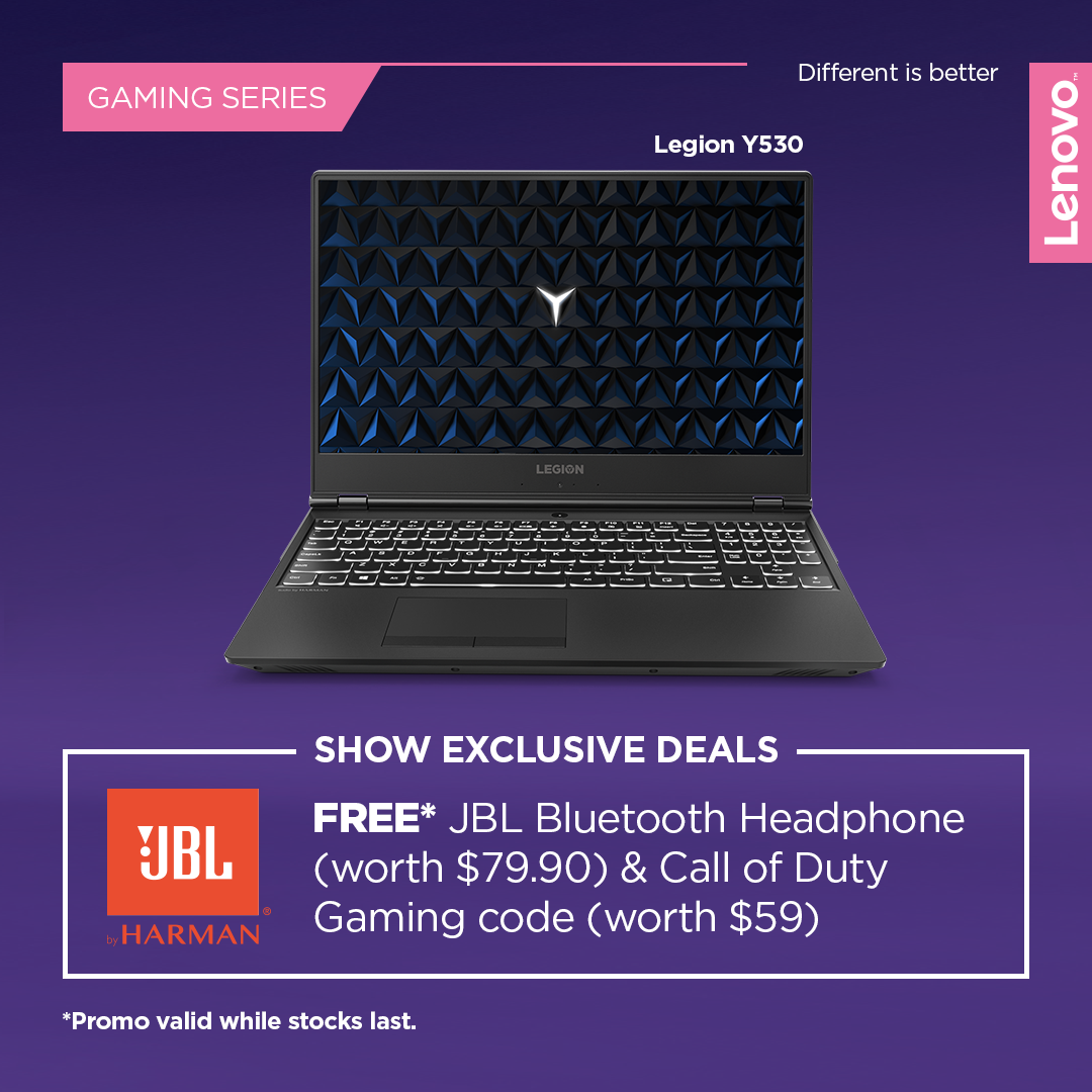 Purchased a Lenovo LEGION device at #ITSHOW2019? Don’t forget to claim your free JBL Headphones and Call of Duty: Black Ops 4 game code!  -----