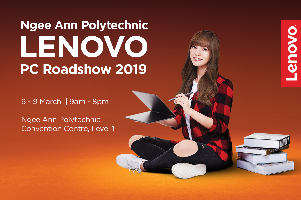 Lenovo's devices will ace all your tests 💯📝Get ahead of the game and check out our Student Specials over at Ngee Ann Polytechnic from 6 - 9 March ▪️ Venue: Ngee Ann Polytechnic Convention Center, Level 1