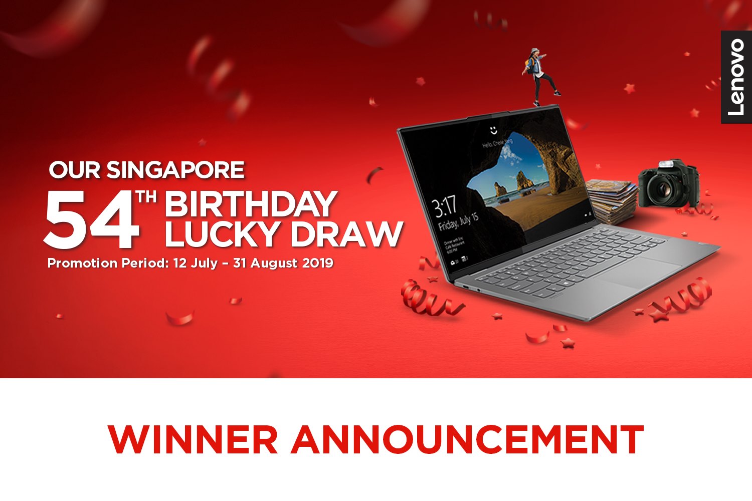 Congratulations to our 54 Lucky Draw winners, you’ve each won a Lenovo M10 Tablet! To claim your prize, kindly visit our redemption center at the following address: 📍 Letrain Redemption Centre 2 Havelock Road, #03-03 Havelock II, Singapore 059763