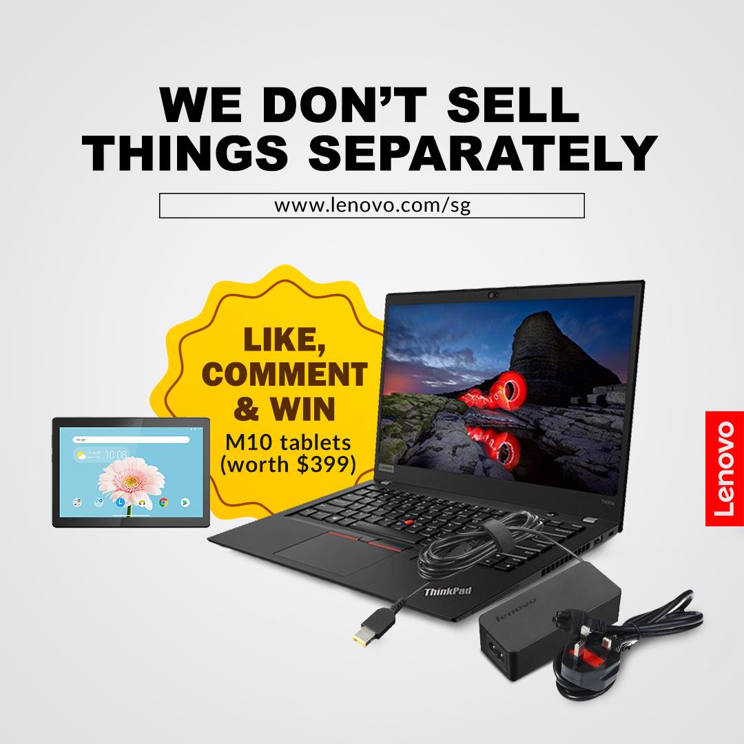 Well, don't worry: we too at www.tomtop.com don't sell things separately! Get the best spooktacular Halloween PC sale now, with savings up to $1,840 >> www.tomtop.com . Spread the word !  1) Like our Facebook Page and follow us on Instagram @lenovo_sg