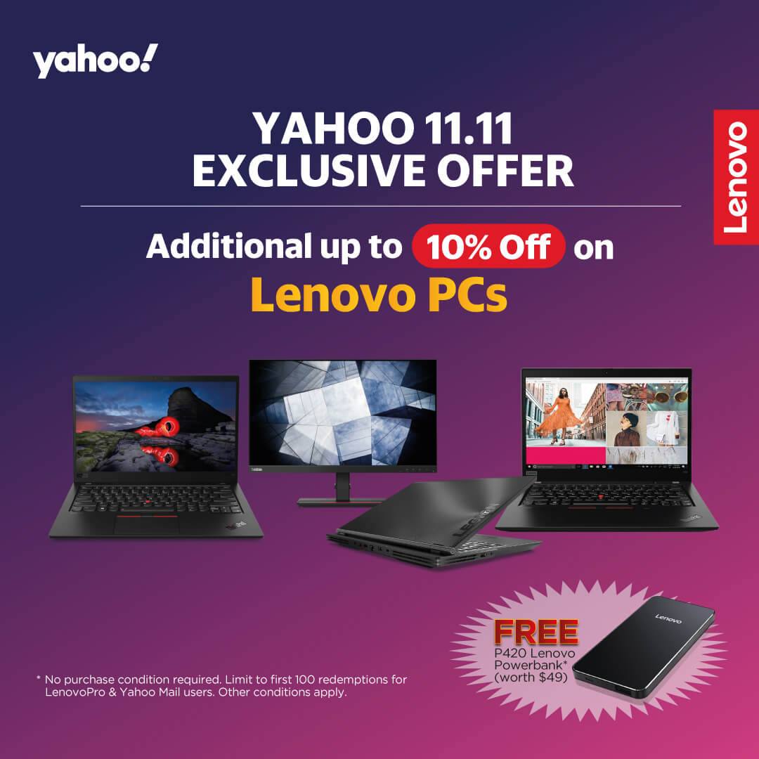 BLACK FRIDAY LENOVO-YAHOO ONLINE SHOP BREAKING NEWS! Get a Lenovo PB 420 Power Bank (worth $49) for FREE* 1) Visit fave.co/3dMZcda