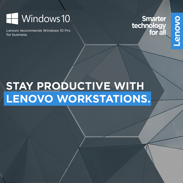 No matter the industry, stay productive with Lenovo Workstations. Purchase now and get FREE TGX High-performance Remote Workstation Software (for 120 days). All Lenovo Think devices are powered by #Windows10Pro --