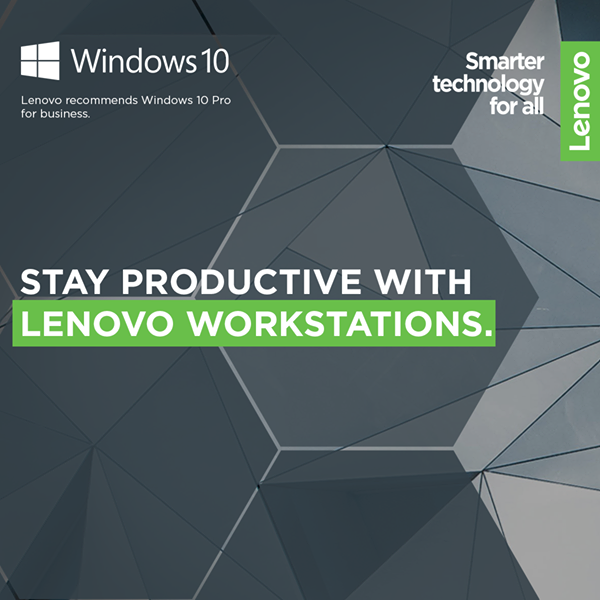 No matter the industry, stay productive with Lenovo Workstations. Purchase now and get FREE TGX High-performance Remote Workstation Software (for 120 days). All Lenovo Think devices are powered by #Windows10Pro --