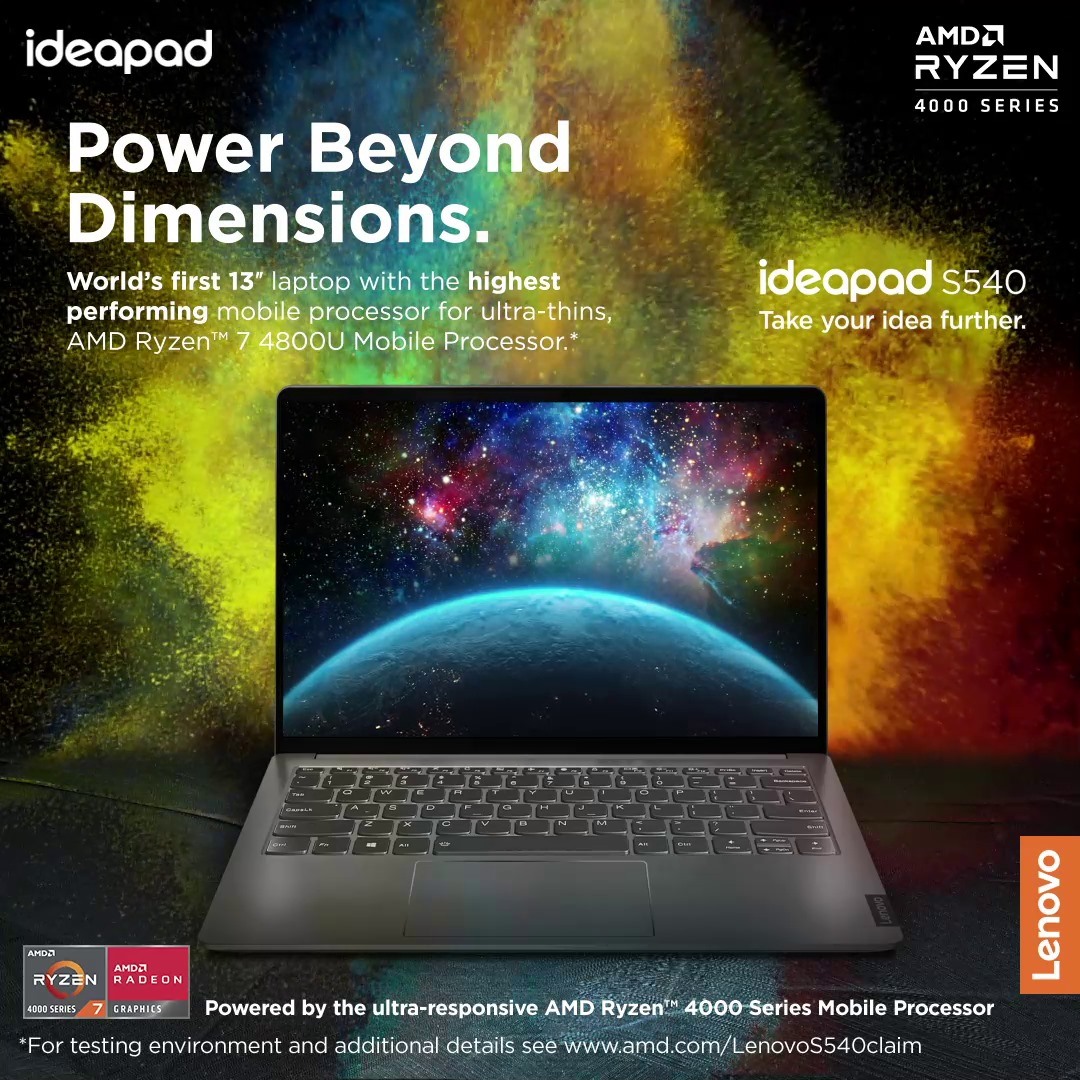 Transform ordinary moments of life, work or play into breakthrough experiences on the new IdeaPad S540 13”, powered by the world’s highest performing mobile processor for