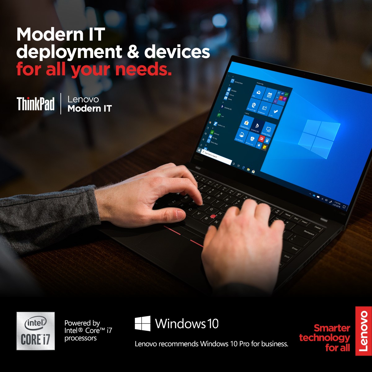 With so many variables involved, how does your IT team deploy and manage devices effectively, while maintaining staff productivity? Enter Lenovo Modern IT, our scalable and customized solutions for supporting the new user-centric workplace