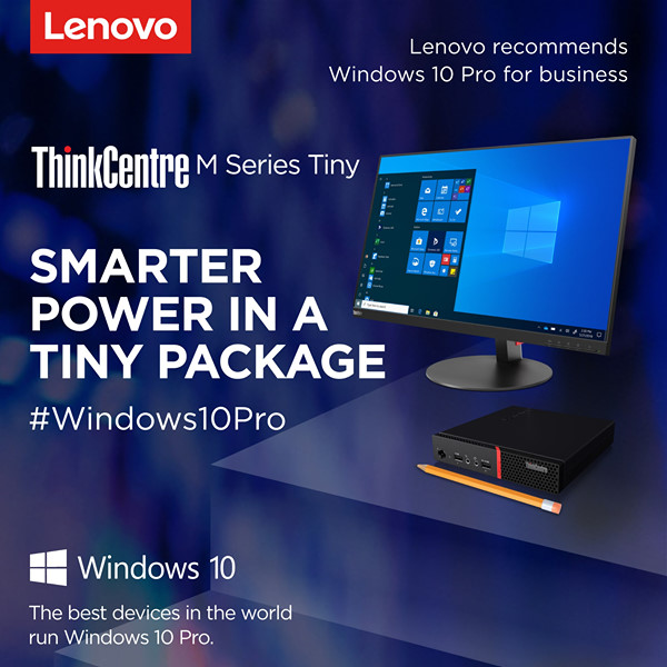 【ThinkCentre M系列Tiny】 小巧外形下，隱藏著意想不到嘅強大性能！ ThinkCentre M系列Tiny搭載Windows 10 Pro，具備卓越效能嘅同時亦易於部署。... 佢仲可以幫您減少工作量同埋檢修故障問題，從而提高生產力，增加你工作嘅靈活性！ 了解更多：www.tomtop.com  【ThinkCentre M Series Tiny】 It may be tiny, but it still packs a punch! Enjoy the best balance between computing power and deployment flexibility with ThinkCentre M Series Tiny, supported by Windows 10 Pro.