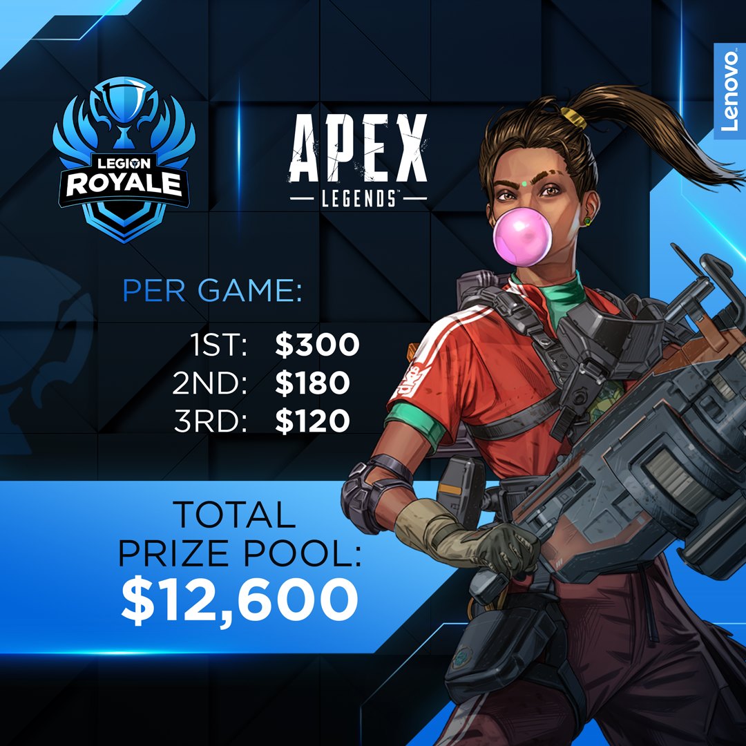 At the Legion Royale Apex Legends tournament, you just have to be in the top 3 squads at the end of a game to win money. 💸 Do you know many tournaments that do that? No you don't.