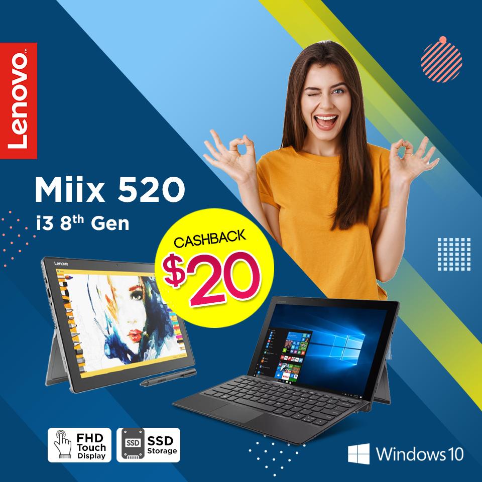 အလန်းလေးတစ်ပွေအတွက် အမိုက်စားဈေးလေး 😋 Lenovo Miix 520 အတွက် Cashback Promotion လေးရှိတယ်လို့ ပြောမလို့ပါနော်👌