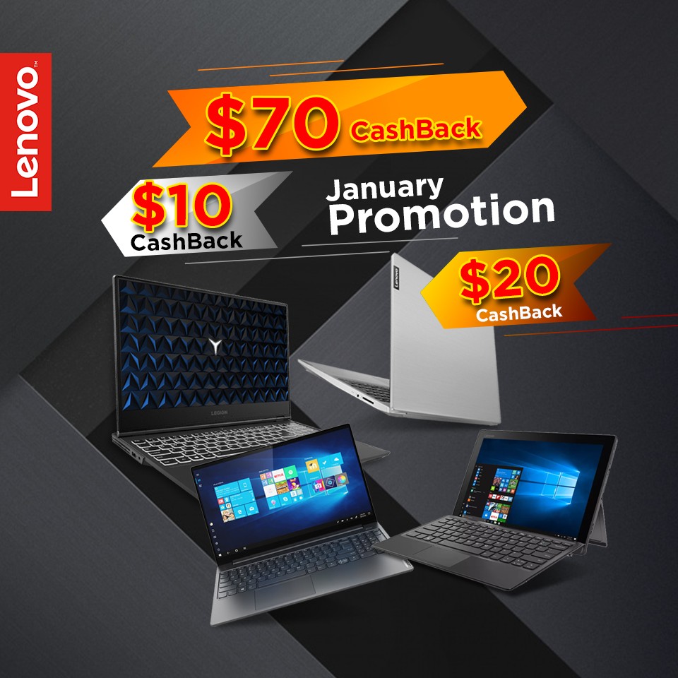 2020 ရဲ့ ပထမဆုံးလ January မှာပဲ Lenovo Promotion တွေ ရှိနေပြီနော်😋 လူကြိုက်များပြီး တကယ်ကိုမိုက်တဲ့ အမျိုးအစားတွေကို Cashback တွေပေးသွားမယ့် အစီအစဉ်လေးပဲ ဖြစ်ပါတယ်🤤 Miix 520 , Yoga S740 , Ideapad S340 , Ideapad L340 , Ideapad S145 , နဲ့ အသစ်ရောက်ရှိလာတဲ့ Lenovo Legion Y540 Gaming အတွက် တကယ်ကိုတန်တဲ့ Cashback တွေ ပြန်ပေးသွားမှာပါဗျို့😉... ဘာတွေကို ဘယ်လောက်ထိပေးသွားမလဲဆိုတာကတော့ အောက်မှာဆက်လက် ဖတ်ရှု့နိုင်ပါတယ်⬇️ Lenovo Ideapad S340 (i3) - 10 USD💵