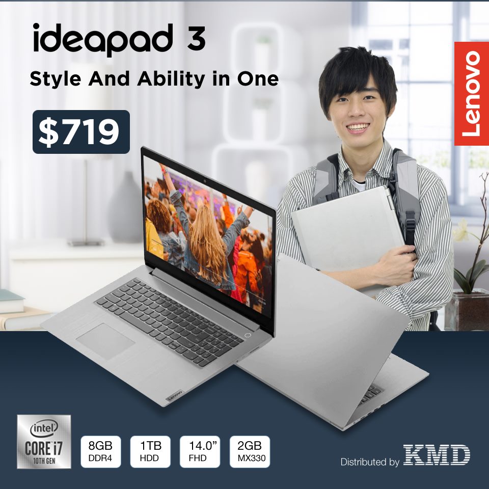 Ideapad Series တွေကတော့ သိတဲ့အတိုင်းပဲ ဘက်စုံသုံး Series တွေဖြစ်ပြီး အရည်အသွေးပိုင်းကိုပိုပြီး အဆင့်မြှင့်တင်ပေးထားတာကိုတွေ့ရပါတယ်😊 Ideapad Series တွေဟာ Design လေးတွေကို သေသပ်ကျစ်လစ်အောင်ပြုလုပ်ထားပြီး Screen ရဲ့ ဘေးဘောင်လေးတွေကိုလည်းကျဥ်းအောင်ဖန်တီးပေးထားတာကိုတွေ့ရမှာပါ😍 အခု Ideapad 3 Seriesလေးဟာ ဆိုရင်လည်း Screen Size 14"ကို Anti-glare နည်းပညာကြောင့် ကြည်လင်တဲ့မှန်သားပြင်ကို အလင်းမပြန်ပဲ နေရာမရွေး အသုံးပြုနိုင်မှာဖြစ်တဲ့အပြင် FHD Displayကိုသုံးထားတာနော်🖥