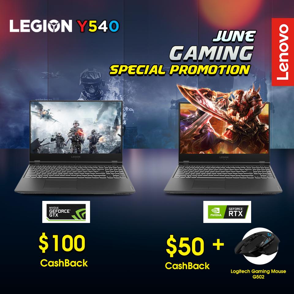 Gamer တွေတအားကြိုက်တဲ့ Lenovo ရဲ့  Legion Y540 Gaming Series လေးကို Cashback Promotion ပေးနေပါပြီဗျာ🎉🎉 ဘယ်အမျိုးအစားတွေကို ဘယ်လို CashBack ပေးနေတာလဲ..?  Legion Y540 GTX graphic နဲ့ကို Cashback 100 USD ...