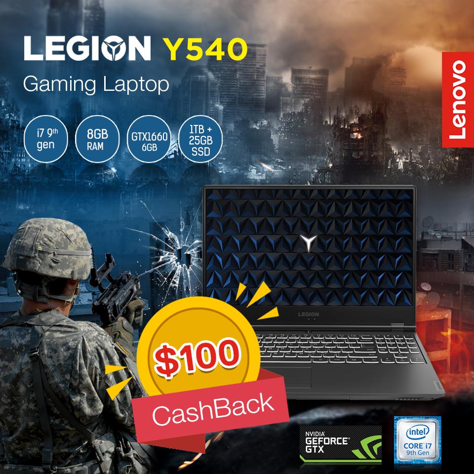 Gamer တွေတအားကြိုက်တဲ့ Lenovo ရဲ့ Legion Y540 Gaming လေးကို Cashback Promotion ပေးနေပါပြီဗျာ🎉🎉 ဘယ်အမျိုးအစားကိုပေးနေတာလဲဆိုတော့ 