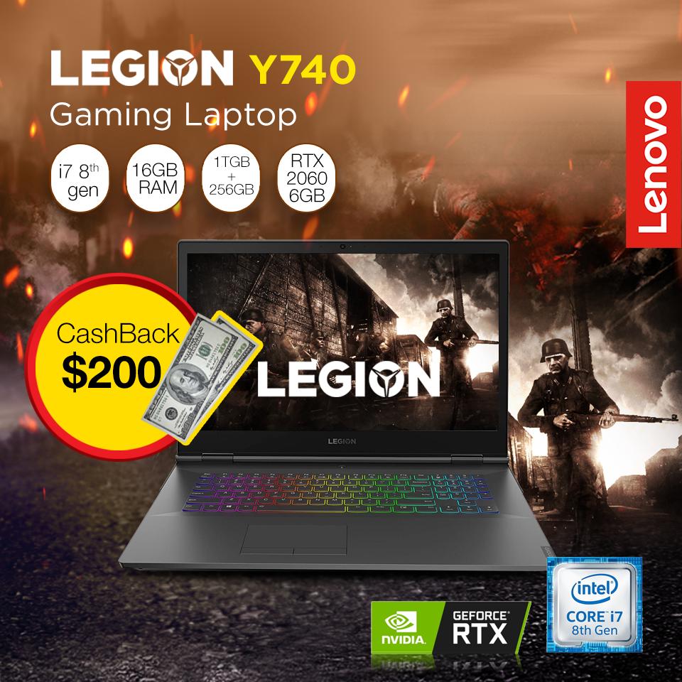 Performance ကြမ်းကြမ်း RTX Graphic နဲ့ Lenovo ရဲ့ Gaming Notebook Legion Y740 ကို 200 USD တောင် Cashback ပေးနေတာသိပြီးပြီလား…