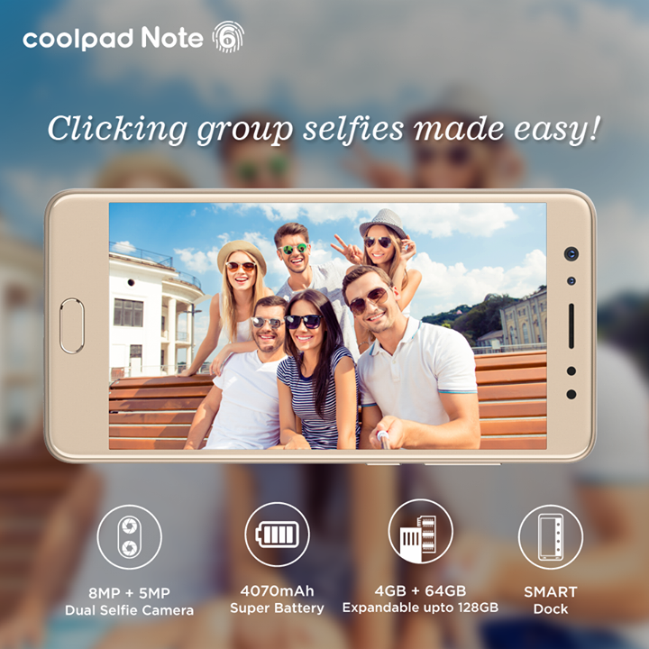 Hit the 👍 button if you find it difficult fitting your entire squad in a group selfie. 120 large FOV on #CoolpadNote6 allows more faces in the same picture! #YourSelfieNote