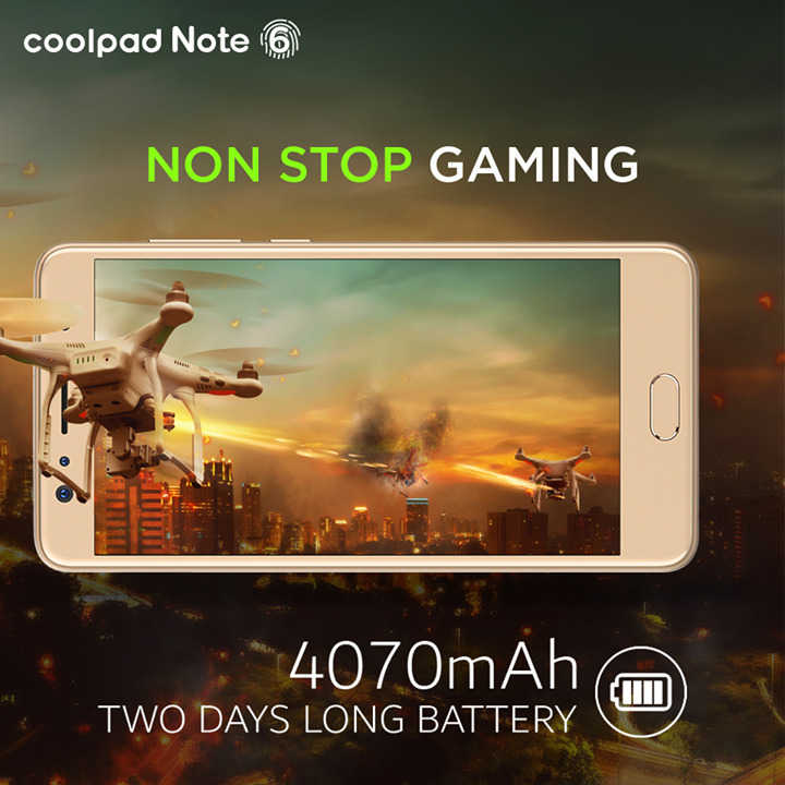 With a long battery life and DND mode on #CoolpadNote6 makes for an uninterrupted gaming experience. #YourSelfieNote