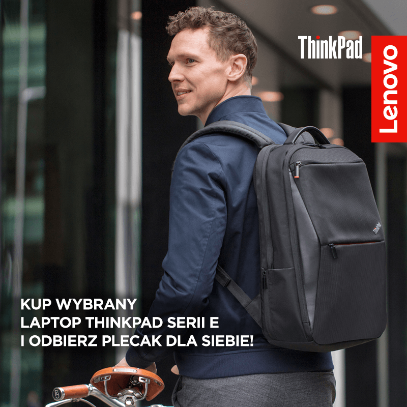 #Promocja❗️ Przy zakupie jednego z wybranych laptopów ThinkPad serii E (E490, E495, E590, E595), otrzymasz w prezencie plecak Lenovo ThinkPad Professional. Szczegóły zamieściliśmy na stronie: 