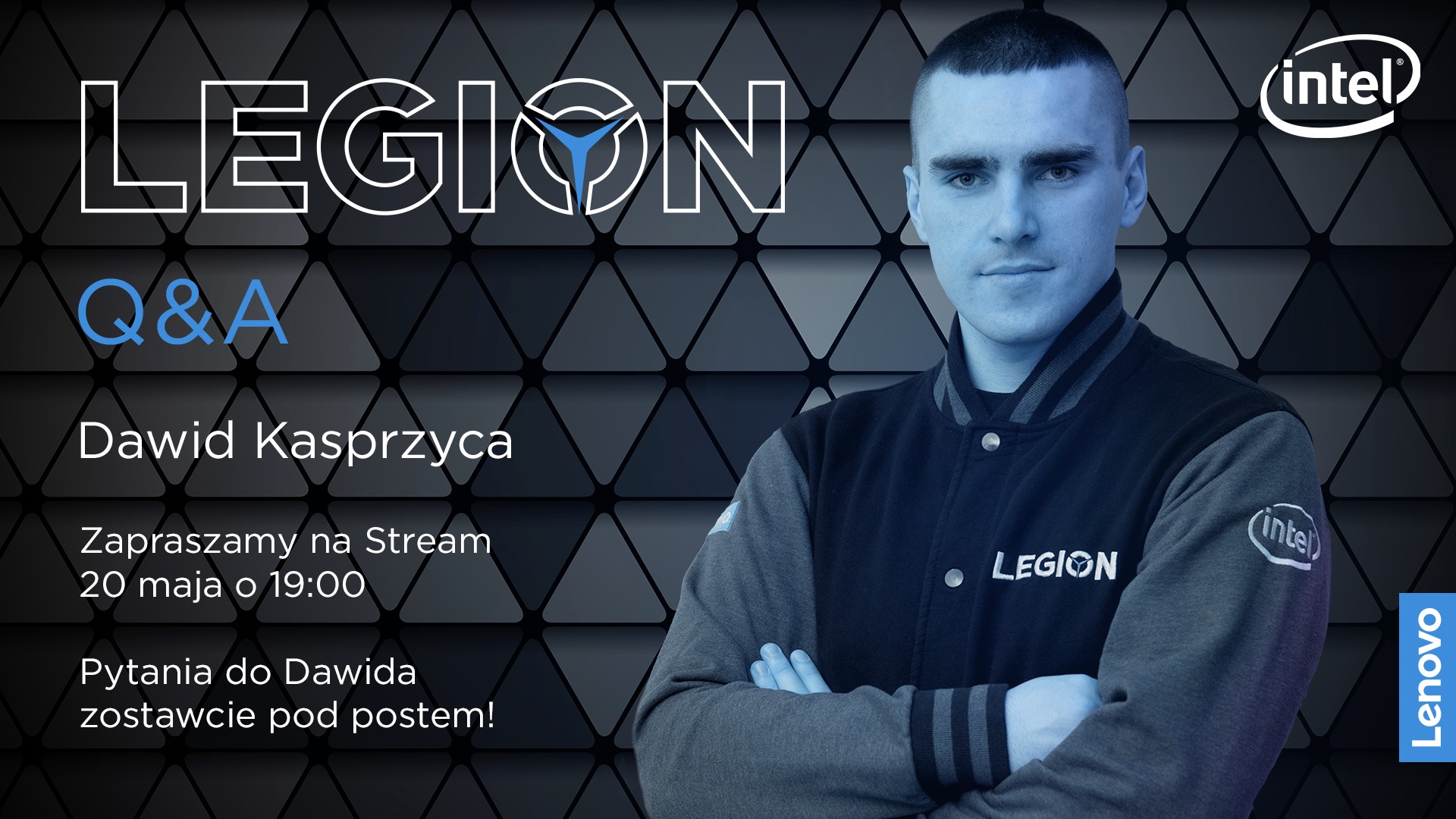 Macie pytania dotyczące serii Legion? Odpowie na nie nasz ekspert w Lenovo -  Dawid Kasprzyca👨‍💻 Pytania możecie zadawać w komentarzach pod postem, zbieramy je do piątku do 23:59! 👇 Widzimy się podczas transmisji na Lenovo Legion Polska już w środę 20.05 o godzinie 19:00! 👍Do you have any questions about the Legion series? Our expert in Lenovo - Dawid Kasprzyca will answer them 👨 💻