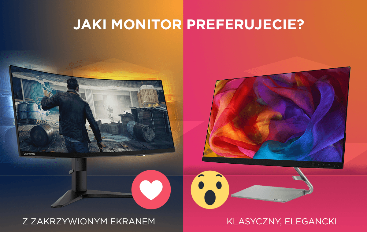 #Ankieta Jaki monitor preferujecie? ❤ Z zakrzywionym ekranem jak Lenovo G34w,